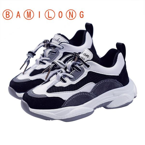 

2020 autumn boys lightweight sport running shoes breathable soft kids casual walking tennis anti-slippery sneakers shoes y13, Black
