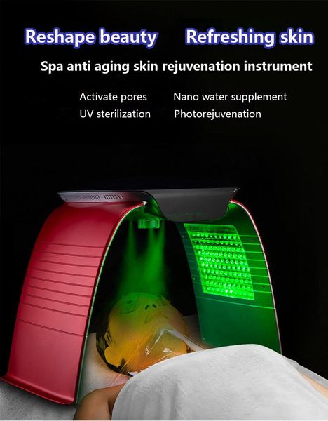 

2020 new led pdt свет горячей и холодной спрей для ухода за кожей красоты машина blue led маска атомизации терапия для омоложения кожи угри