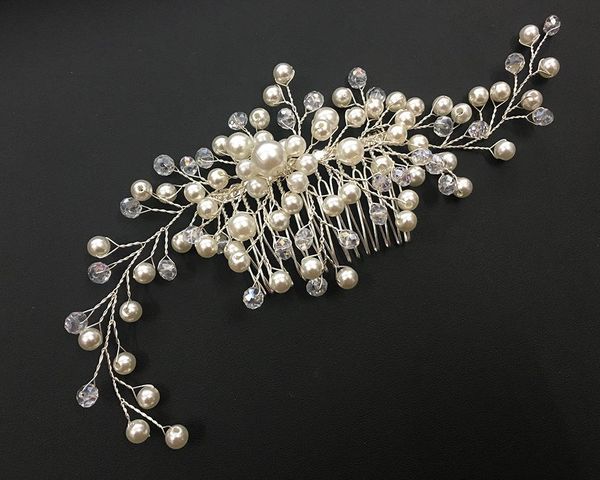 

bridal hair combs ornaments fashion headwear wedding hair accessories comb hairpin women girl headpiece headdress decoration, Golden;silver