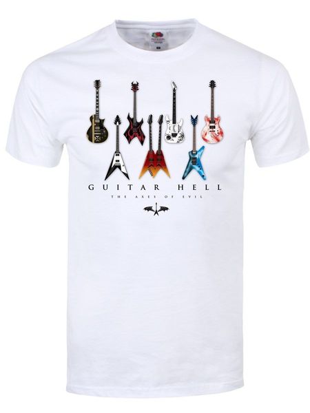 

guitar hell men's white t shirt men's t shirts summer style fashion men t shirts male battery funny tee sport hooded sweatshirt h