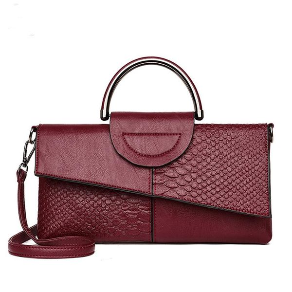 

women pu leather handbag fashion crocodile pattern small shoulder bag ladies messenger bags crossbody envelope purse poch femme