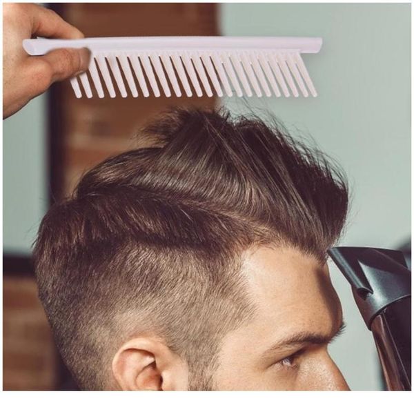 

1pc large wide teeth comb plastic heat-resistant anti-static hair combs brush salon hair styli jllrqv, Silver