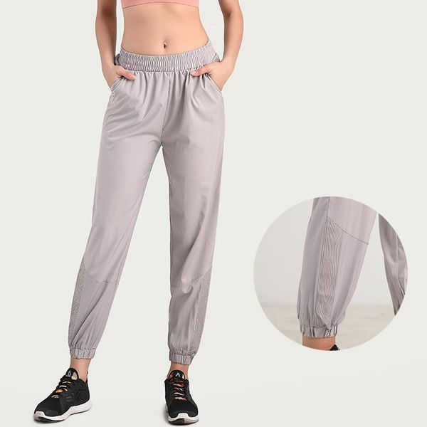 

straight-cut athletic pants women's autumn thin beam leg quick-drying loose casual wood grain webbing running fitness yoga pants, Black;blue