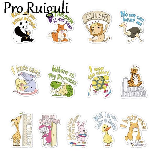 

50шт забавные животные письма scrapbooking наклейки пакеты водонепроницаемая скейтборд багажа гитара граффити kid игрушка таблички пастер по