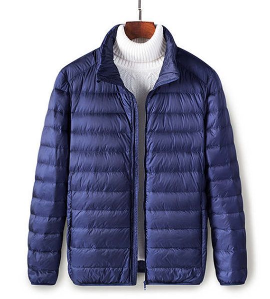 

lightweight down jacket men's winter stand-up collar short ultra-thin lightweight slim jacket for young and middle-aged to keep warm, Black