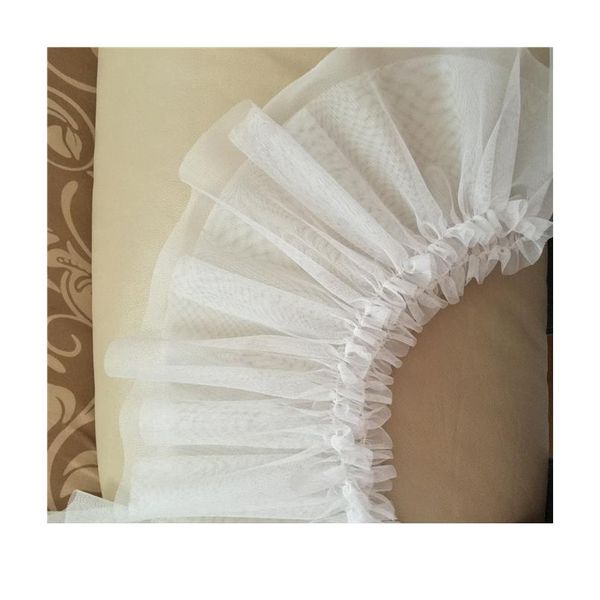 

2mts density mesh ruffle lace fabric trimming sewing ribbon for applique dress accessaries diy doll skirt cuffs decorati jllrgb