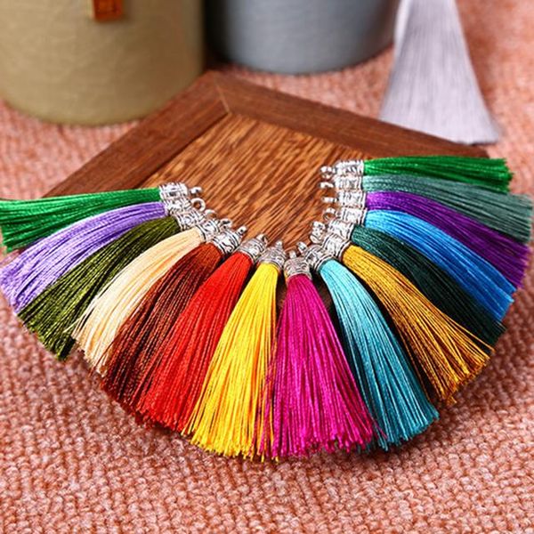 

20pcs color tassel fringe pendant diy material metal caps cord party tassel trim curtains decor accessories small tassels ribbon h jllnoj
