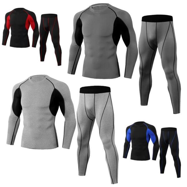 

compression quick dry rash guard mens gym t shirt long sleeve sport shirt men camouflage fitness gym training running, Black;blue