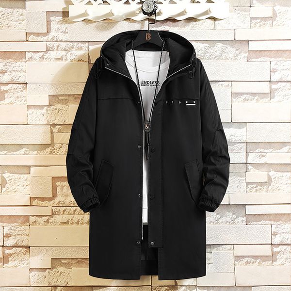 

2021 new black trench gray man jacket windbreakers x-long fashion spring jackets v1q0, Tan;black
