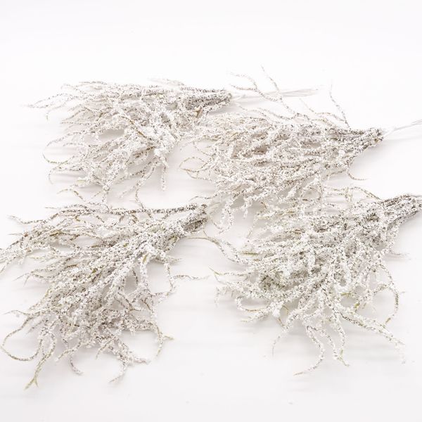 

artificial 6pcs plant white grass for wedding christmas decor diy scrapbooking wreath fake flowers