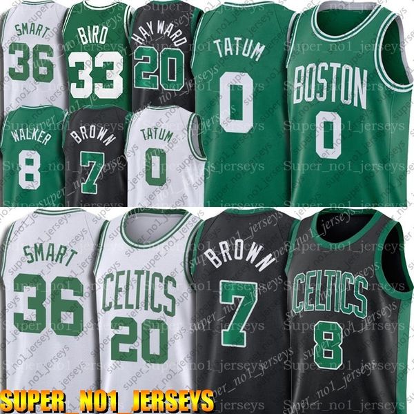 

jayson 0 tatum jersey boston celtics jersey marcus jaylen smart brown jerseys larry kemba bird walker uniform throwback basketball, Black;red