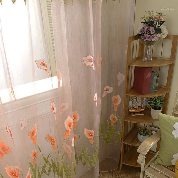 

nice door drape panel room flower sheer voile curtain divider scarf decor window1