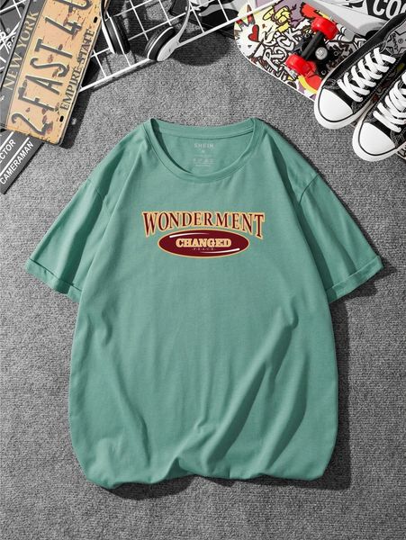 

men letter graphic tee l3bq#, White;black