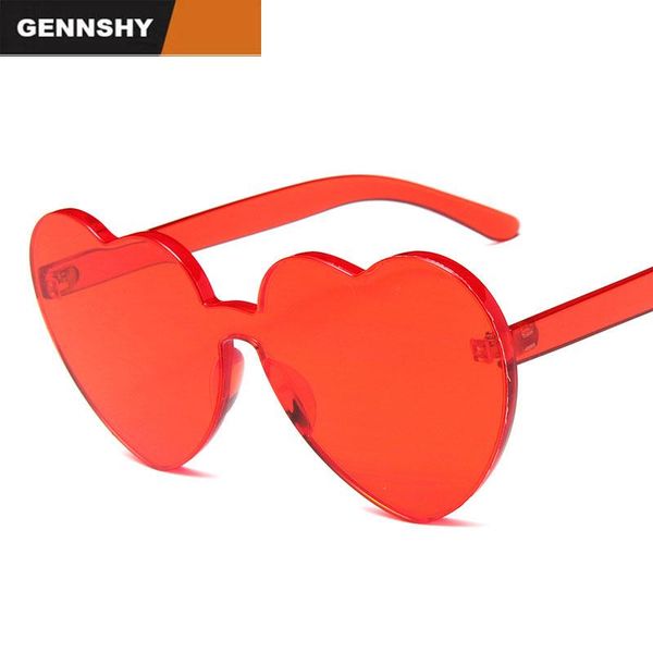 

sunglasses 2021 fashion lovely heart women men peach shape ocean lenses transparent frame conjoined, White;black