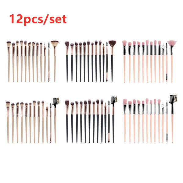 

12pcs/set cosmetic makeup brushes set powder foundation eyeshadow eyeliner lip brush tool brand beauty tools pincel maquiagem
