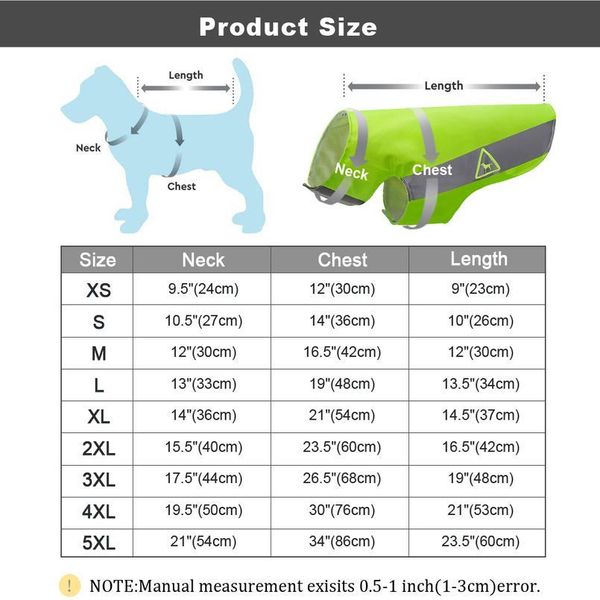 

reflective dog vest clothes high visibility dog safety vests for small medium large dogs outdoor hiking sqcatd