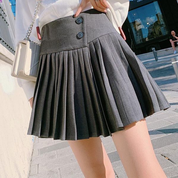 

mishow 2019 autumn fashion vintage pleated skirt women high waist zipper mini skirt mx19c1584 drop shipping, Black