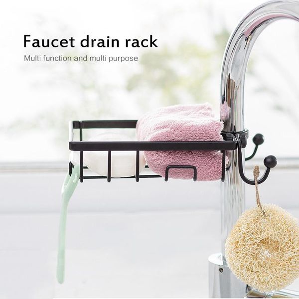 

creative 1pc storage wrought rack iron multifunctional shelf bathroom drainage sponge faucet kitchen sink bbyqgx lipper