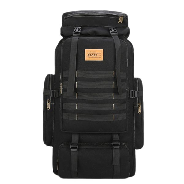 

outdoor canvas backpack large capacity molle system travelling hiking 80l tactical military backpack wholesale