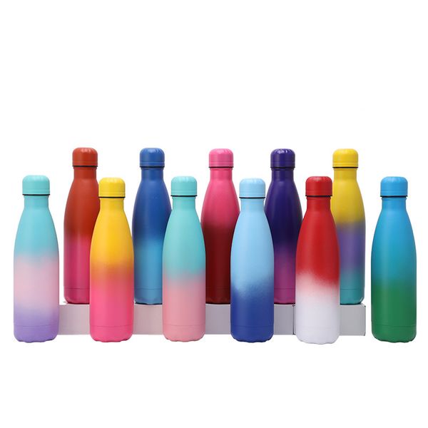 

17 oz leak proof sports flask stainless steel vacuum insulated water bottle double walled cola shape thermos reusable metal water bottle