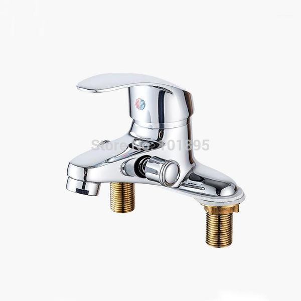 

chrome plated brass material cold & water basin faucet1