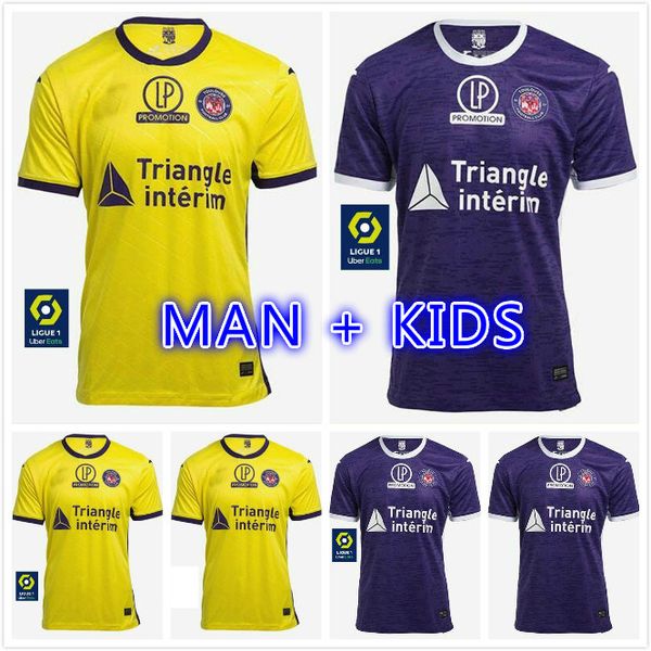 

20 21 fc toulouse soccer jerseys home away third 2020 sangare 17 diakite 19 kone 34 gradel 7 said 25 sylla 12 jersey football shirts, Black