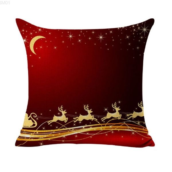 

eco-friendly christmas decoration pillowcase home decor linen square throw sofa cushion cover pillow case decorative living room car