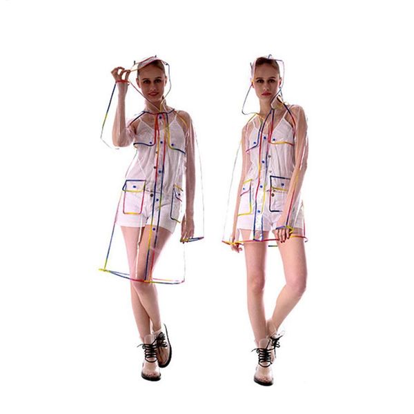 

new raincoats eva waterproof transparent raincoat fashionable women rainwear rain coat jacket rainbow fring qylpzh lipper