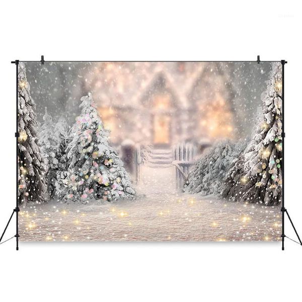 

background material christmas family party backdrops winter snow tree santa wood floor kid backgrounds fireplace gift pocall for po studio1