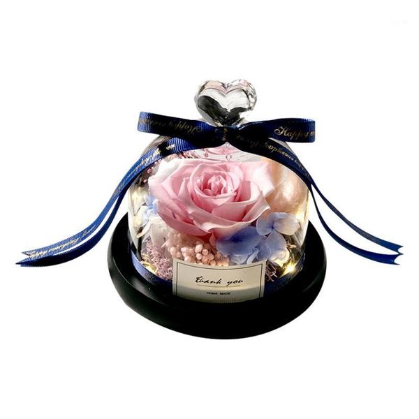 

decorative flowers & wreaths beautiful creative heart-shaped designs valentine's gift mother's day multicolor roses in glass etern