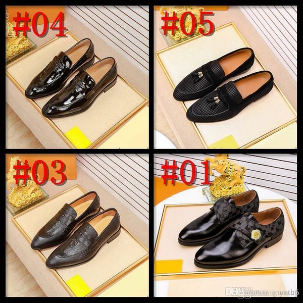 

mi 21ss new classic formal men's dress shoes genuine leather british toe black brown business wedding office brogue shoes for men 33