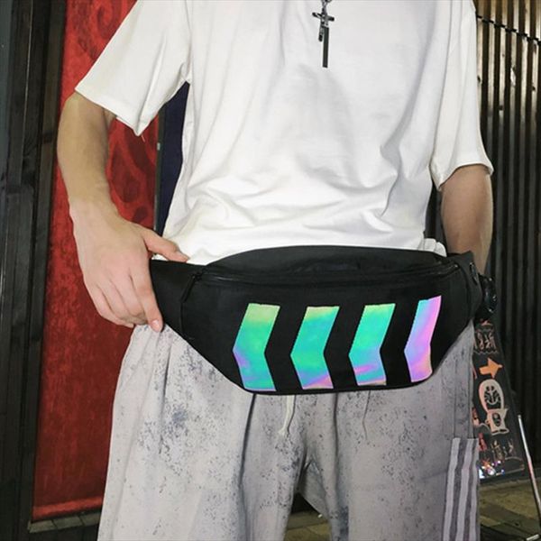 

грудь сумка для мужчин талии сумка холст fanny pack boy street светоотражающие сумки crossbody обновления повседневный хип-хоп bum