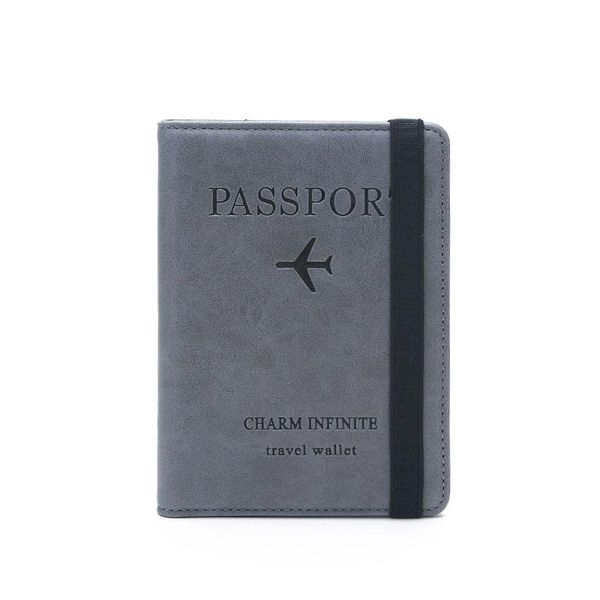 

wallet cross-border 2020 ladies new rfid passport this multi-function card certificate folder anti-theft brush passport wallet, Red;black