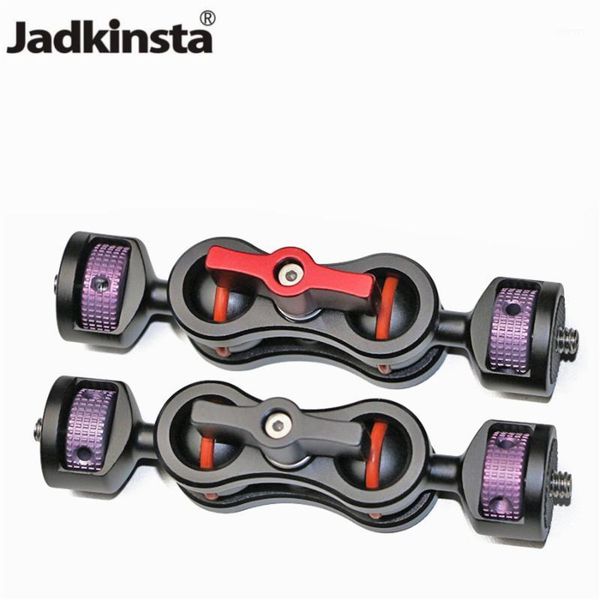 

tripod heads jadkinsta 360 degree dual ball head shoe magic arm mount adapter with 1/4" for sony canon nikon dslr cameras ballhead1