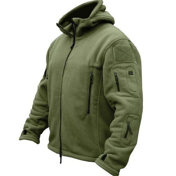 

military man fleece camping tactical softshell jacket polartec thermal polar hooded coat breathable outdor army hiking clothes 201116, Black;brown