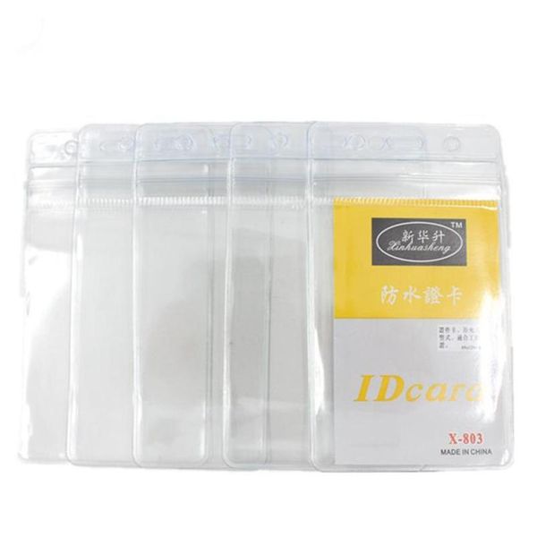 

10 pcs/set pvc vertical lanyard card holder waterproof soft working card soft transparency employee's card bags badg wmterq lyqlove