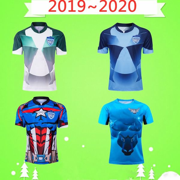 

new 2019 2020 bulls rugby league jersey 19 20 home court away game blue hero edition men's rugby jerseys training wear t-shirt, Black
