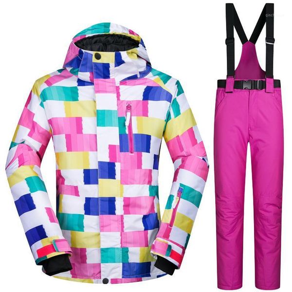 

skiing jackets 2021 women ski suit jacket and pant waterproof windproof wear female breathable warmth snowboard sport clothes1
