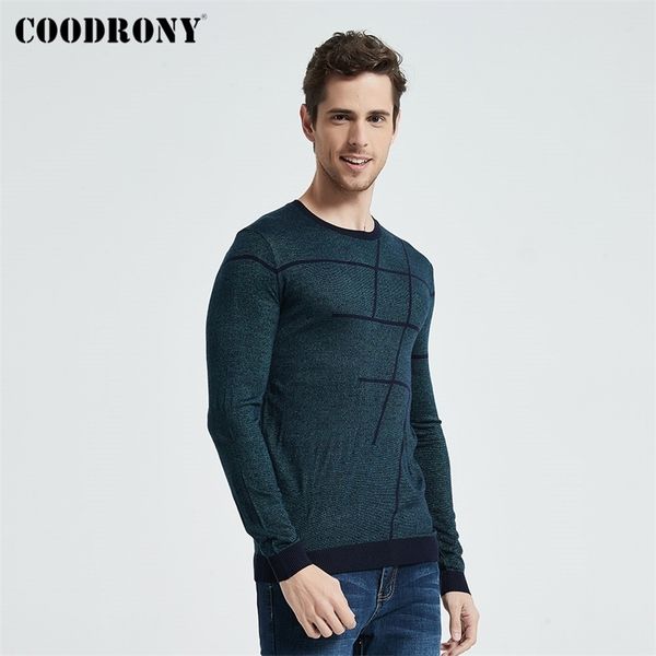

coodrony sweater men casual striped o-neck pullover men clothes autumn new arrivals pull homme plus size thin sweaters 8150 201125, White;black
