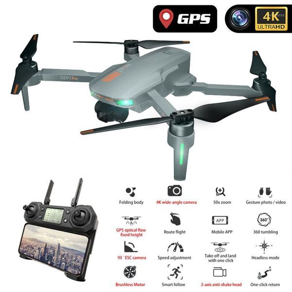 

drones wecute 2021 gd91 pro 2-axis 120 degree wide-angle hd 4k pixel gps drone professional dron quadcopter vs sg906 fimi zino1
