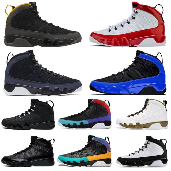 

discount jumpman 9 9s men basketball shoes racer blue gym red university gold statue classic mens trainers sports sneakers size 7-13