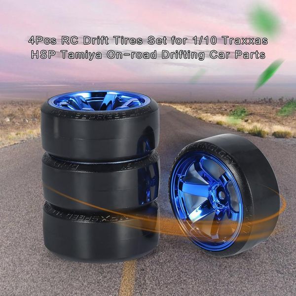 

2020 4pcs rc drifting car tire set hard plastic hard tyre set for traxxas hsp tamiya hpi on-road vehicle drifting rc car toys