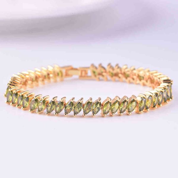

chain bracelet fashion zircon inlaid bracelet micro with red corundum plated 18k hand jewelry, Black
