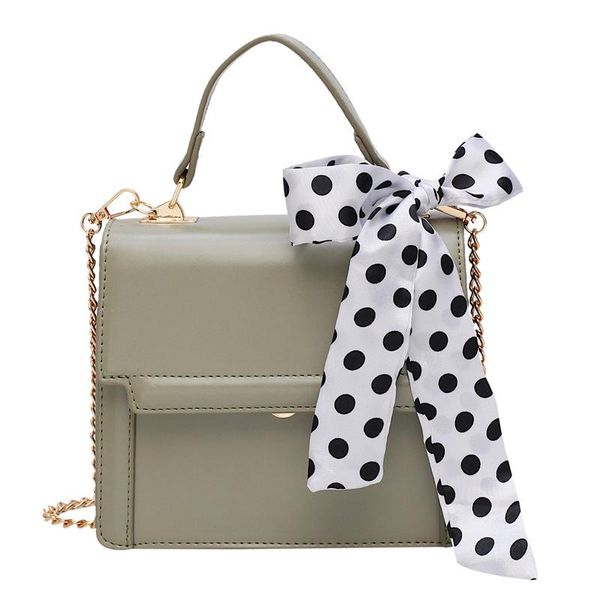 

leather solid flap crossbody bags with silk scarf fashion party small handbags female yellow green clutches shoulder pouch