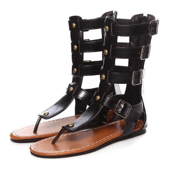 

2021 new big size 34-45 flat women's shoes high-quality black sandals myod