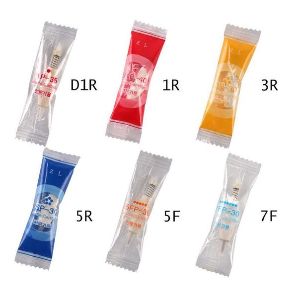 

10pcs 1r/d1r/3r/5r/5f/7f disposable tattoo permanent makeup needle tips for eyebrow lip cartridge needle apply to ch jllcyi