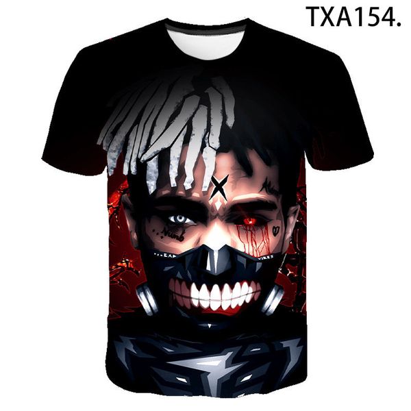 

summer siger xxxtentacion 3d boy girl printed cool 3d print shirts oversized anime anime men clothing