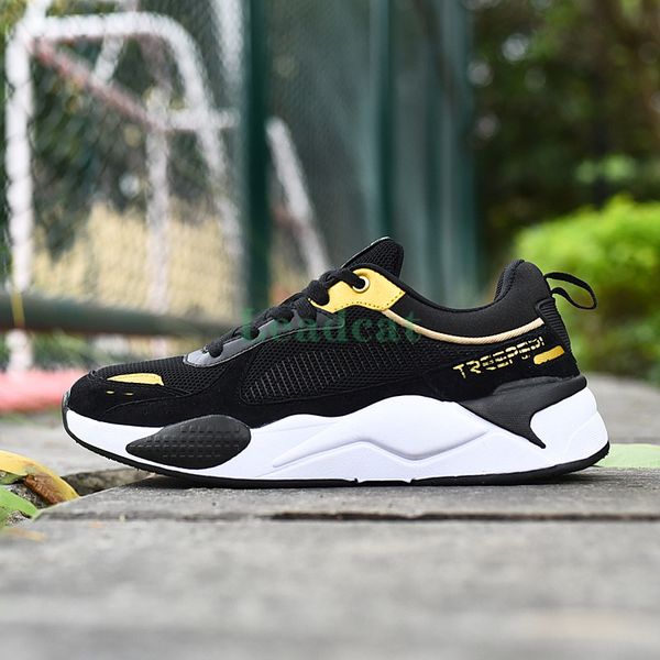 

us 9.5 eur 43 treeperi fashion chunky 2.0 running shoes mens black metallic gold women classic sneakers