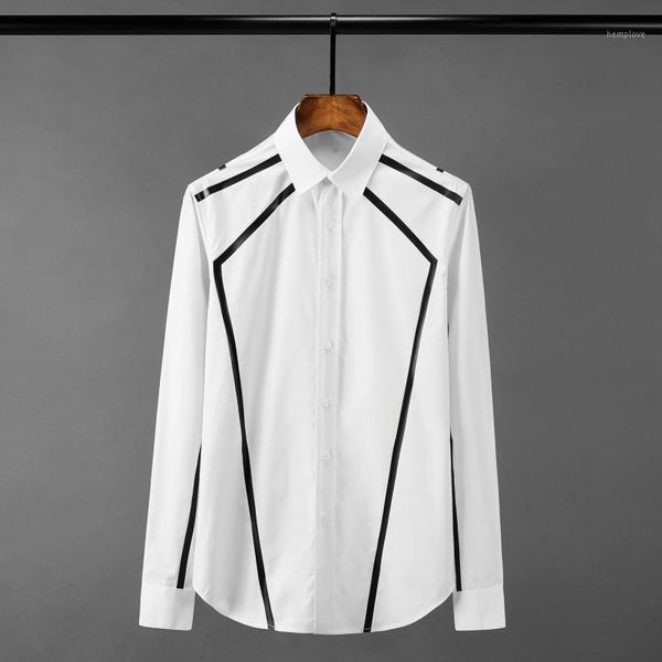 

simple dress mens long luxury shirts shirts mens man1 white sleeve slim black fit casual stripe ujrpd