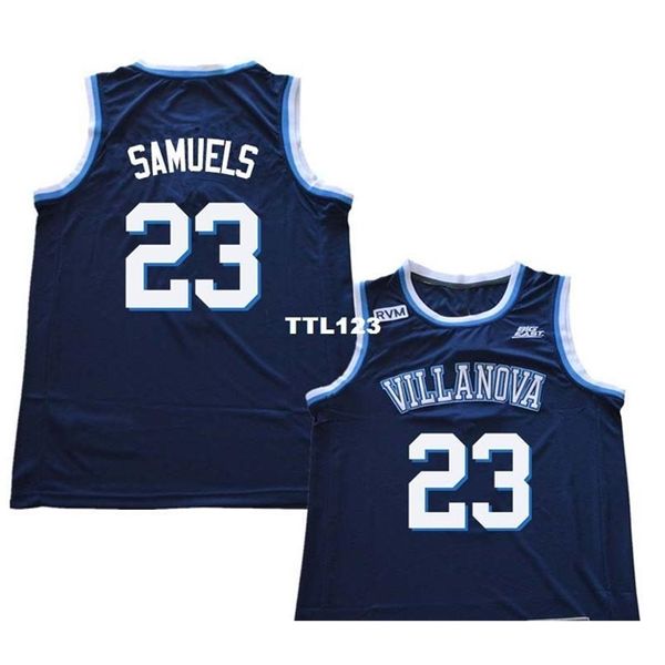 

vintage men villanova wildcats jermaine samuels #23 basketball full embroidery size s-4xl or custom any name or number jersey, Black